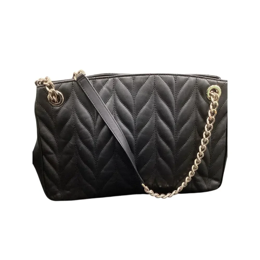 NWOT Kate Spade Purse “Meena Briar Lane”Quilted Leather Chain Handles Black